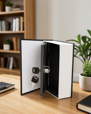 Gizli Kitap Kasa – Metal İç Yapı, Kamuflajlı Sözlük Tasarımı ile Anahtarlı