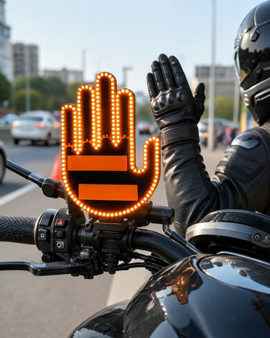 Motosiklet Dönüş Sinyali 176 LED Amber Renkli El Hareketiyle Kontrol