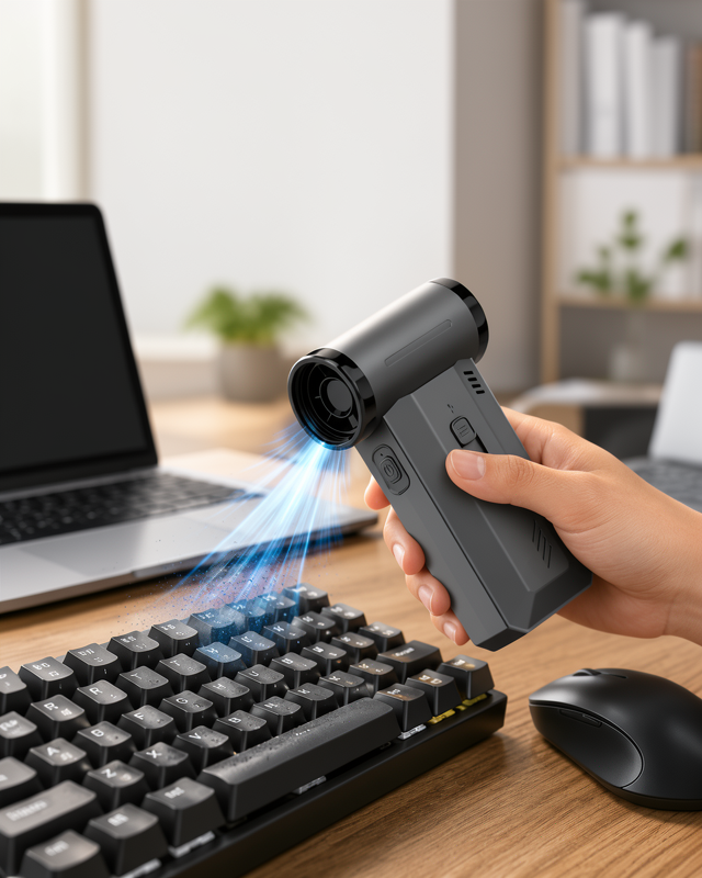 Şarjlı Hava Üfleme ve Vakum Temizlik Cihazı 130000 RPM Çok Fonksiyonlu