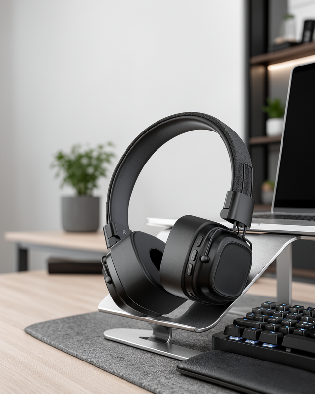 Katlanabilir Tasarıma Sahip Konforlu ve Şık Bluetooth Kablosuz Kulak Üstü Kulaklık