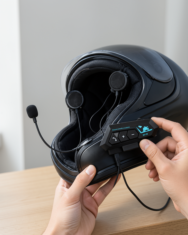 Yeni Nesil BT22 Kask İçi Bluetooth Kulaklık, Hızlı Eşleşme ve Gürültü Önleyici Mikrofon