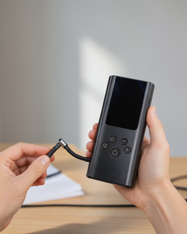 Dijital Ekranlı Taşınabilir Hava Kompresörü USB Şarjlı