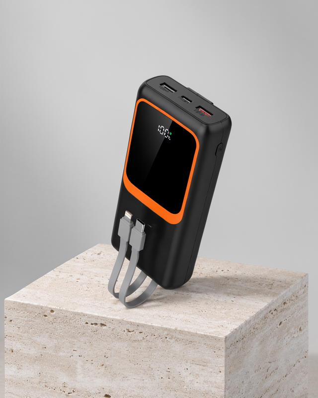 Kompakt Çoklu Kablo Çıkışlı 20000 mAh 22.5W Hızlı Şarjlı Powerbank
