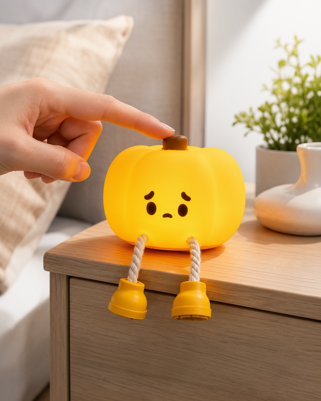 Yeni Nesil Silikon Pumpkin Gece Lambası ve Telefon Tutucu LED Lamba