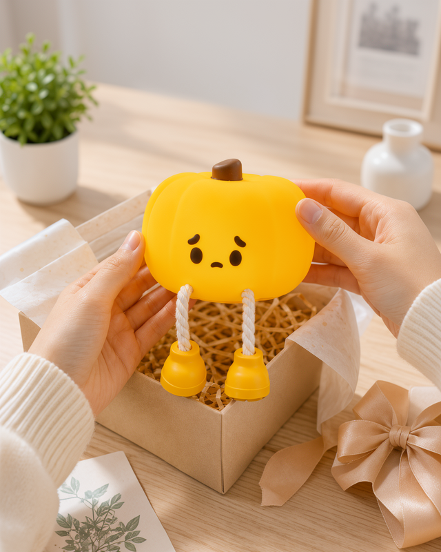 Yeni Nesil Dokunmatik Zamanlayıcılı Şarjlı Pumpkin LED Masa Lambası