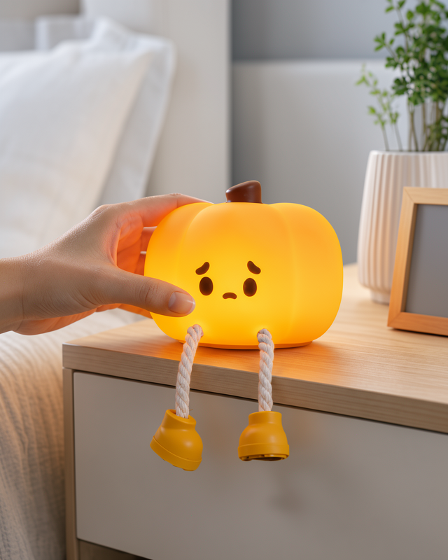 Yeni Nesil Şarjlı Dokunmatik LED Işık Dekoratif Pumpkin Gece Lambası