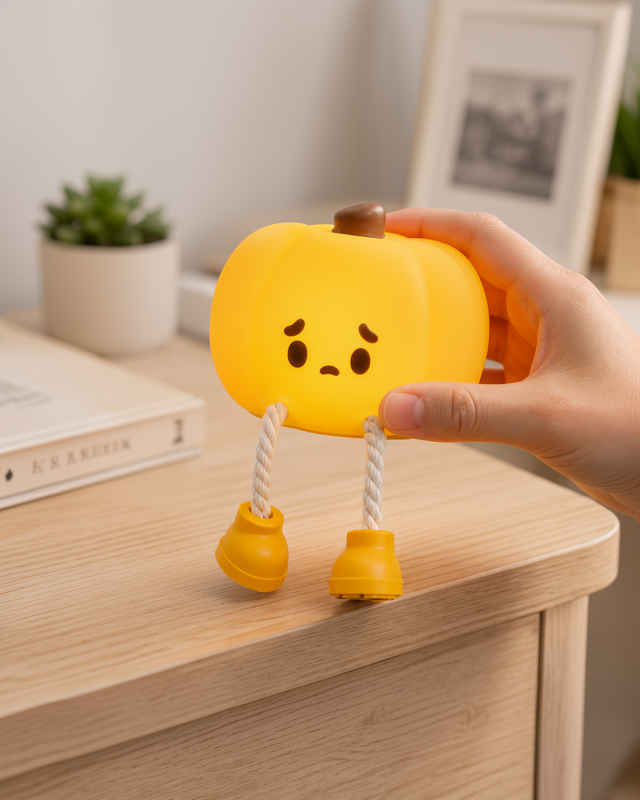 Yeni Nesil Dokunmatik Şarjlı Silikon Gece Lambası Pumpkin LED Balkabağı