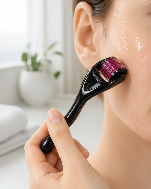 1 mm 540 İğneli Dermaroller Titanyum ile Cilt Yenileme ve Anti Aging