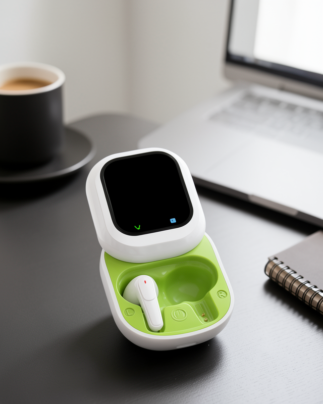Dokunmatik Ekranlı Kablosuz Bluetooth Kulaklık, Kayar Kapak Tasarımıyla