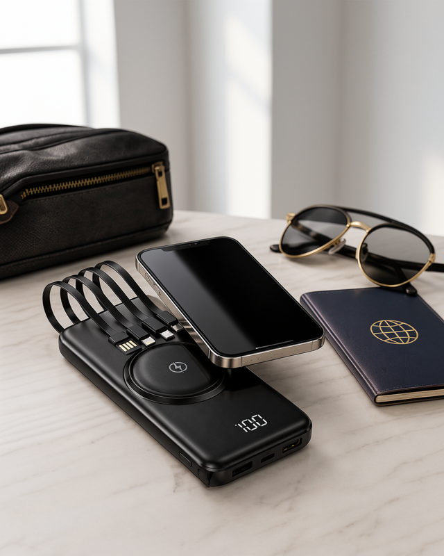 Kompakt Yapı, Yüksek Performans – 10000mAh Kablosuz Powerbank