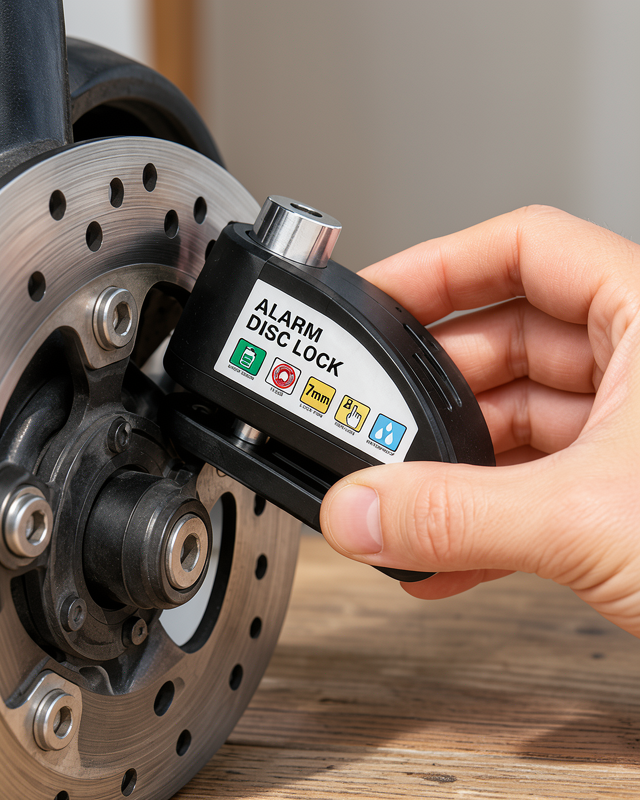 Yeni Nesil 110 dB Alarm Disk Kilidi Motosiklet Scooter Bisiklet Güvenliği