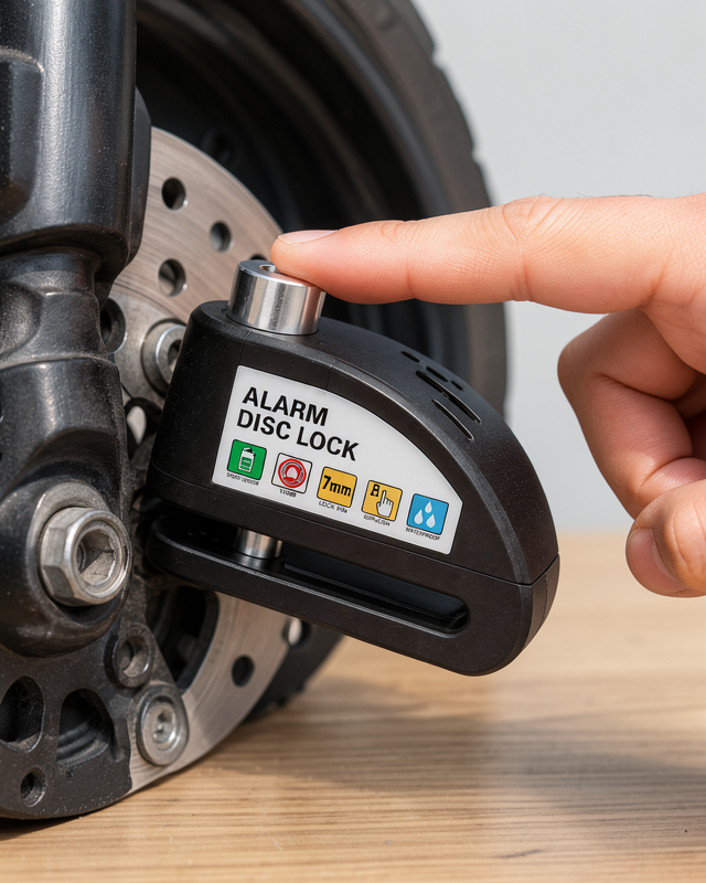 Yeni Nesil Alarm Sensörlü Disk Kilidi Motosiklet Scooter Bisiklet Güvenliği