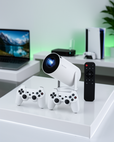 Kablosuz Yansıtma ve Bluetooth 5.0 ile 4.000 Uygulama Destekli Portatif 4K Projeksiyon