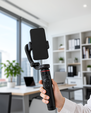 Bluetooth Kumandalı Katlanabilir Tripodlu Profesyonel AI Gimbal Selfie Stick Yüz Takipli Telefon Sabitleyici