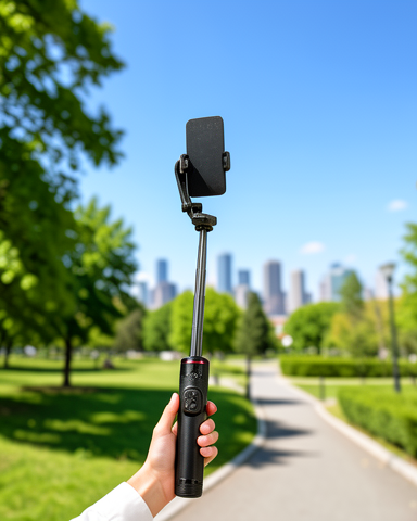 Bluetooth Kumandalı 360° Otomatik Yüz Takibi Olan AI Gimbal Selfie Stick