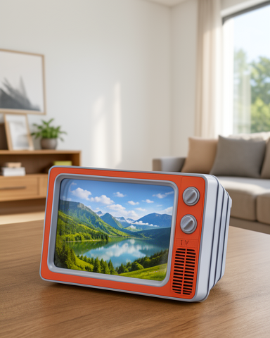 12'' HD Görüntü Büyütme Standlı Katlanabilir Telefon Tutucu Retro TV