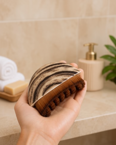 Ergonomik Vücut Temizleme Fırçası Yumuşak Kıllı Banyo Masaj Fırçası