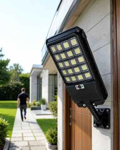 Hareket Sensörlü Uzaktan Kumandalı Solar LED Bahçe Lambası Dış Mekan Aydınlatma