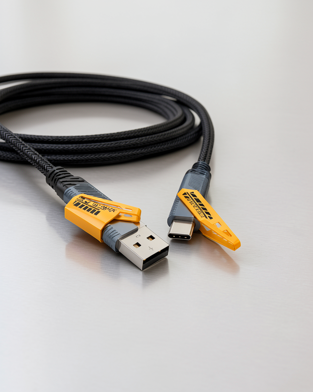 4'ü 1 Arada USB-C Lightning Hızlı Şarj Kablosu Örgülü Tasarım