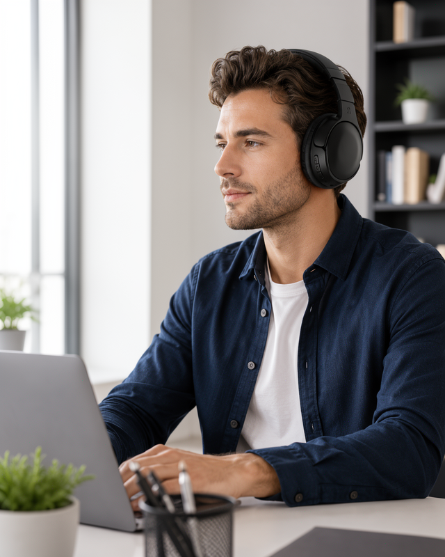 Bluetooth Kulak Üstü Kulaklık Geniş Frekans Aralığı ile