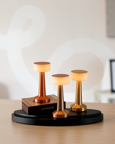 Minimalist Tasarıma Sahip 3 Farklı Parlaklıkta Modern USB'li Kablosuz Masa Lambası