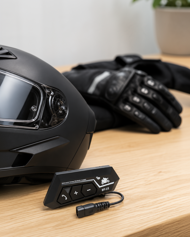 Yeni Nesil BT22 Kask Bluetooth Kulaklık Su Geçirmez Motosiklet İletişim Sistemi