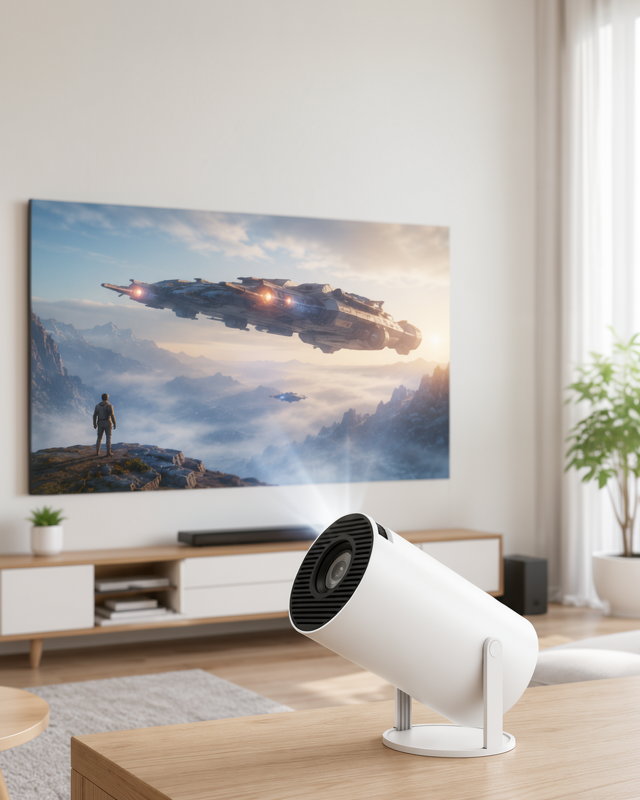 Kablosuz Aktarım Özellikli 130 İnç Full HD Projeksiyon Cihazı 4K Uyumlu