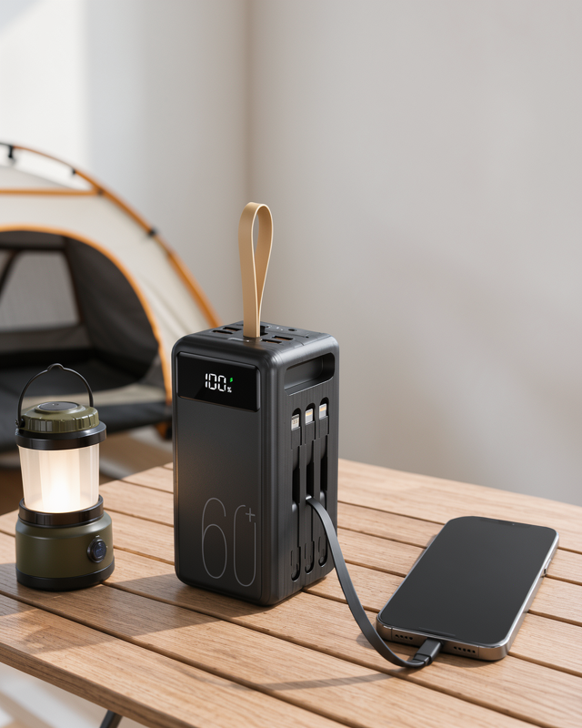 Yeni Nesil Powerbank Çok Fonksiyonlu Taşınabilir Şarj Ünitesi LED Ekranlı
