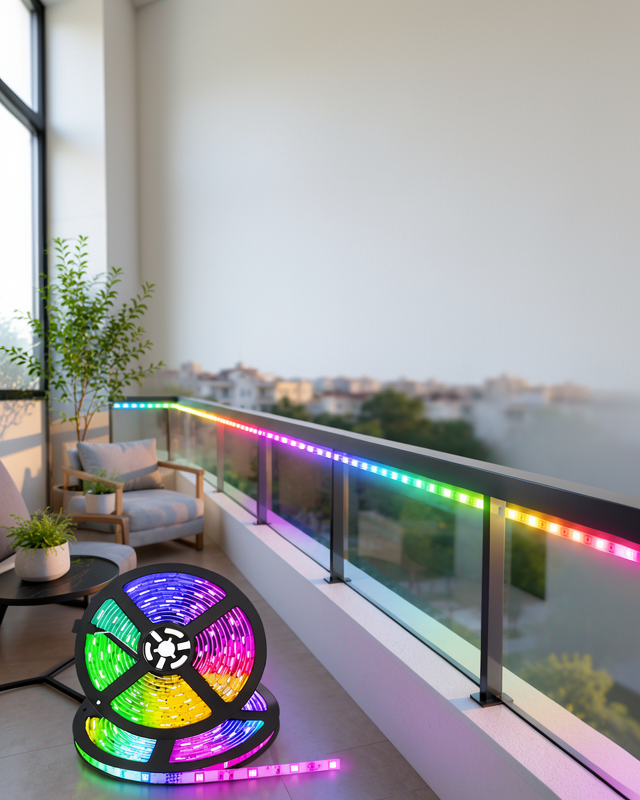 RGB Şerit LED Aydınlatma 5 Metre Uzunluğunda Kumandalı