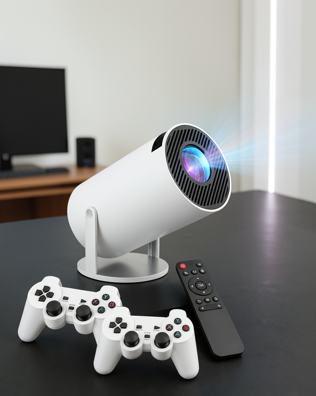 Yeni Nesil 4K Kablosuz Çift Kollu Kumandalı Oyun Projeksiyonu