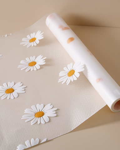 Kolay Temizlenebilir 10 Metre Papatya Desenli Çekmece Matı