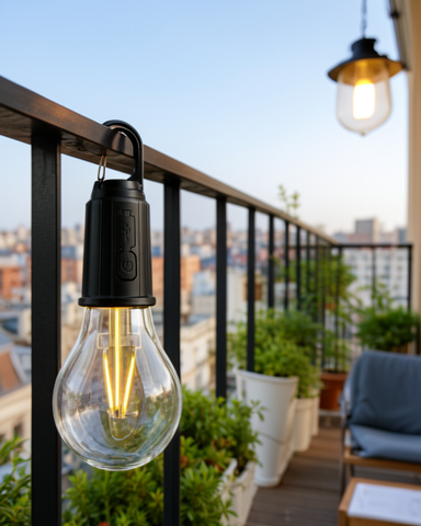 Askılı Ampul Led Işık Type-C Girişli Şarjlı Dekoratif Kamp Lambası