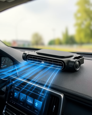 USB Şarjlı 3 Kademeli Sessiz Boyun Serinletici Araç Koltuk Başlığı Fanı