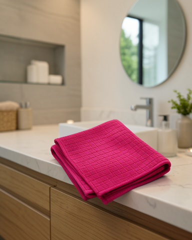 Çok Amaçlı Temizlik Bezi 40x40 cm Pembe İz Bırakmayan Mikrofiber
