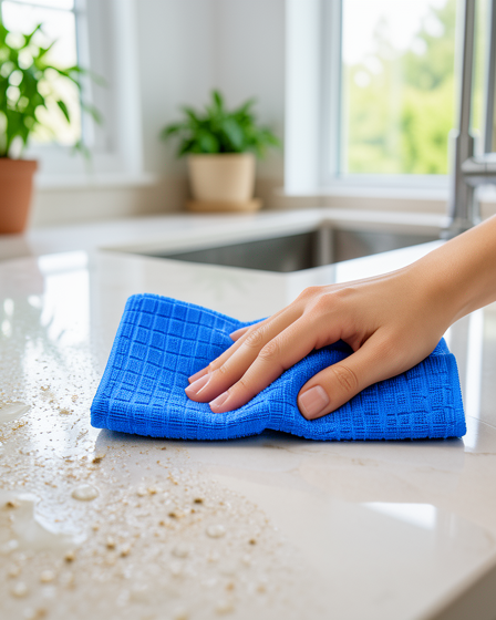 Mutfak Banyo Araç Temizliği için Ultra Emici 40x40 cm Mikrofiber Bez