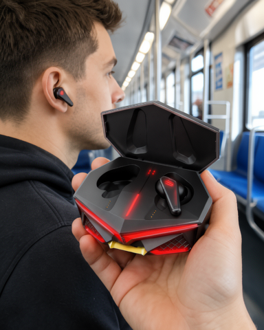 Kablosuz Bluetooth Kulaklık Profesyonel TWS Işıklı Oyuncu Kulaklığı