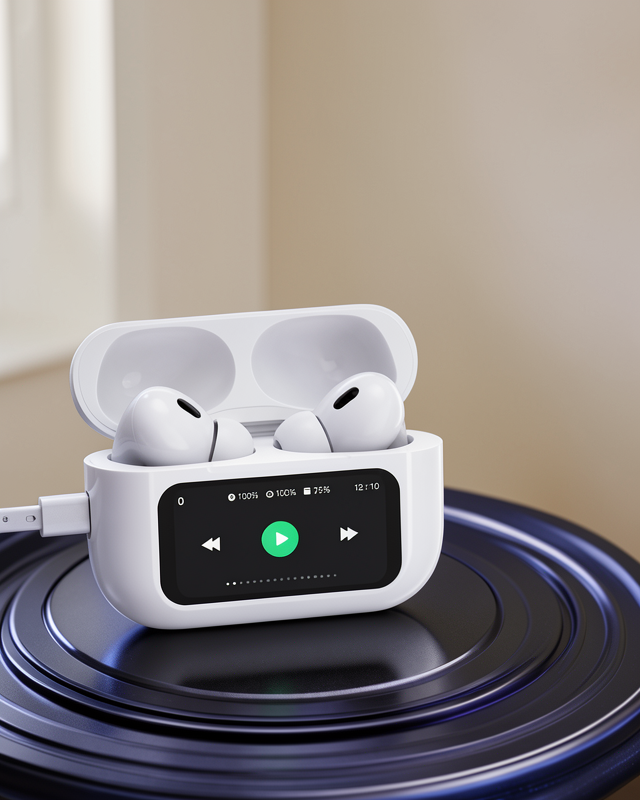 Yeni Nesil Siyah Kulak İçi Bluetooth Kulaklık, Ekranlı Müzik ve Çağrı Cevaplama