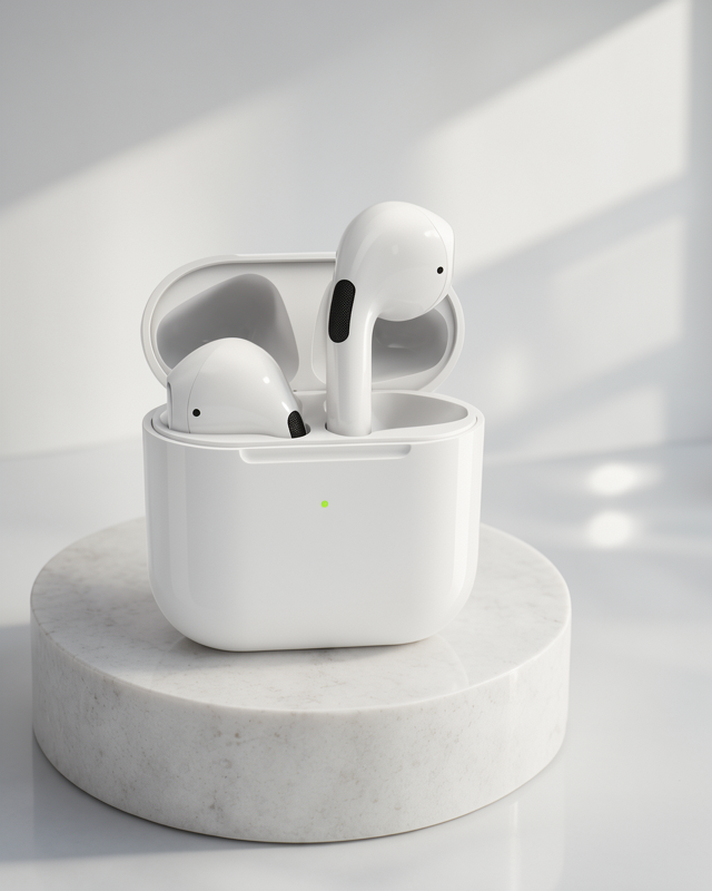 Beyaz Renkli Yeni Nesil Kablosuz Bluetooth Kulaklık Çağrı Cevaplama Özelliğiyle