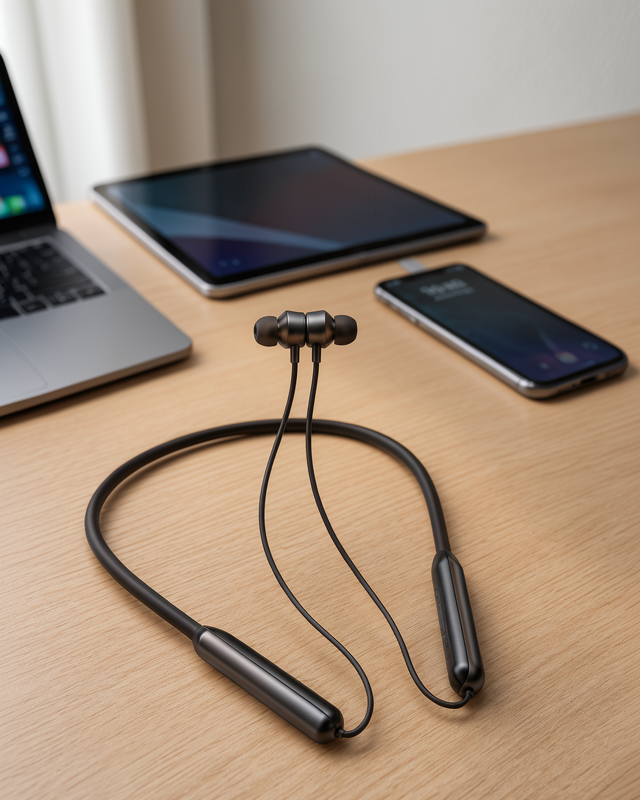 Yeni Nesil Boyun Bantlı Kulak İçi Kablosuz Bluetooth Kulaklık Dijital Göstergeli