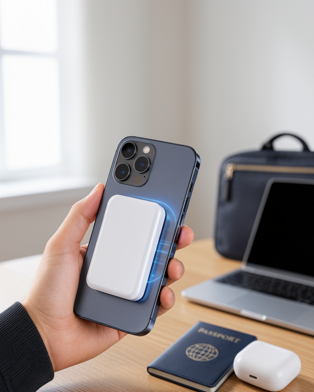 5000 Mah Kapasiteye Sahip İOS Uyumlu Magsafe Kablosuz Hızlı Şarj