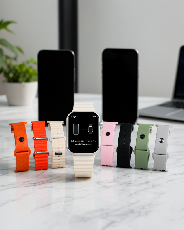Bluetooth Arama Özellikli 7 Kordonlu Spor ve Günlük Kullanıma Uygun Akıllı Saat
