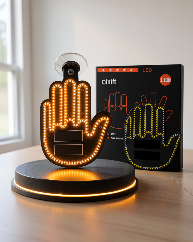 Uzaktan Kumandalı Araç Camı İçin El İşareti Led Işık