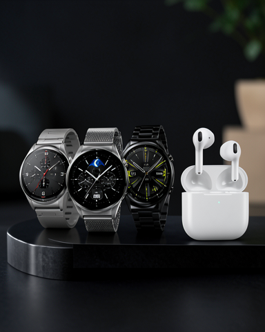 Dokunmatik Ekranlı Akıllı Saat ve Kulaklık Seti 5.0 Bluetooth ile Sesli Görüşme
