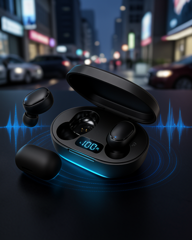 Yeni Nesil Yüksek Ses Kalitesine Sahip İkili Bluetooth Kulaklık Uzun Pil Ömrü ve Dijital Gösterge ile