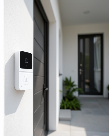 HD Kameralı Wi-Fi Bağlantılı Kablosuz Beyaz Akıllı Kapı Zili