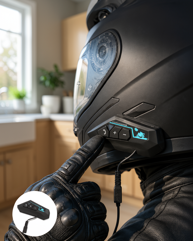 Su Geçirmez Kask Kulaklığı BT22 Motosiklet Intercom Dinleme ve Konuşma Özellikli