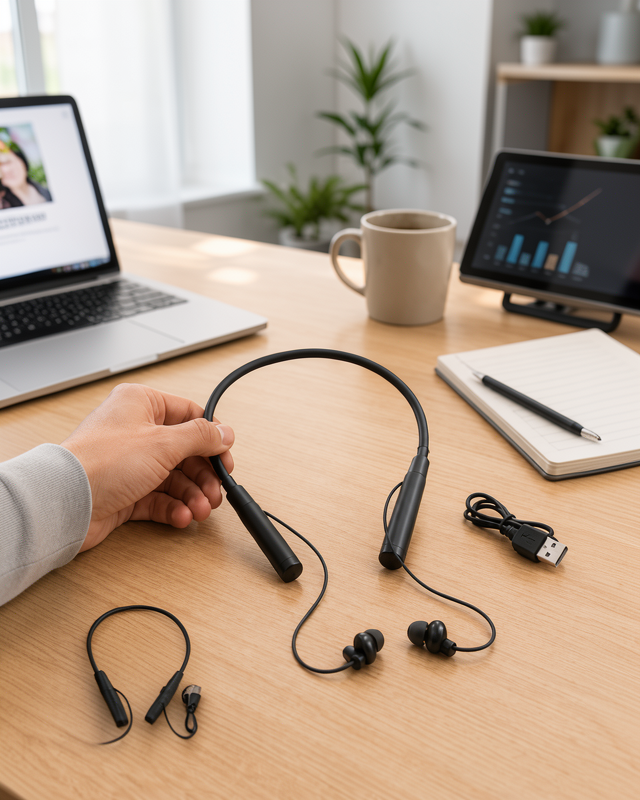 Kablolu Kulak İçi Dijital Göstergeli Yeni Nesil Bluetooth Kulaklık