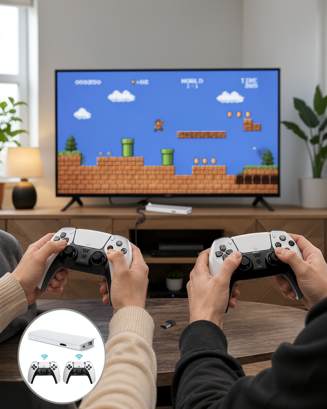 Yeni Nesil Beyaz Game Box 20.000 Oyunlu 4K HD Ekranlı 3D Çift Oyun Kollu