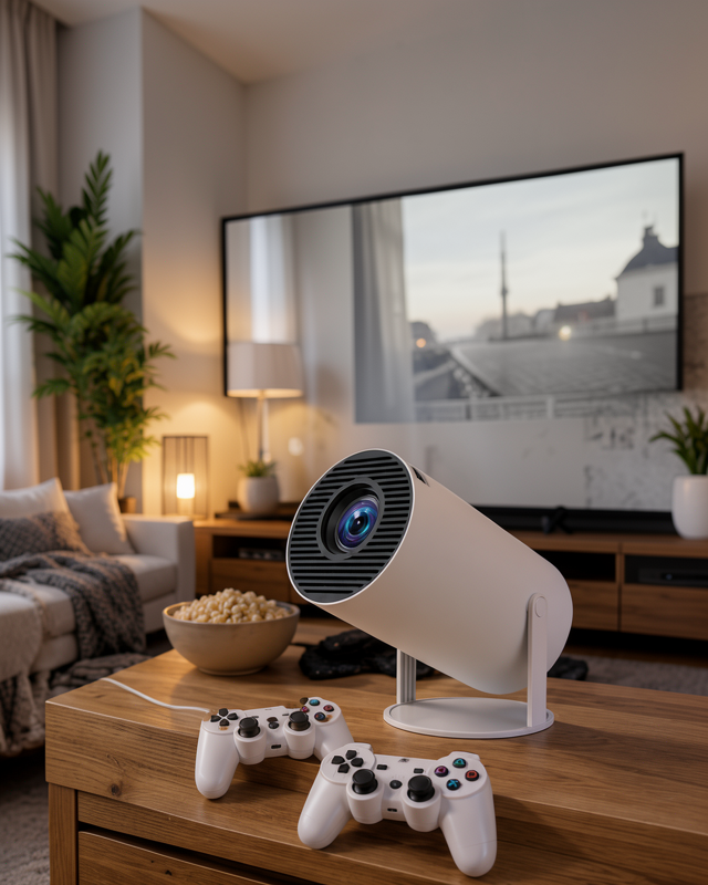Yeni Nesil 4K Kablosuz Çift Kollu Kumandalı Oyun Projeksiyonu