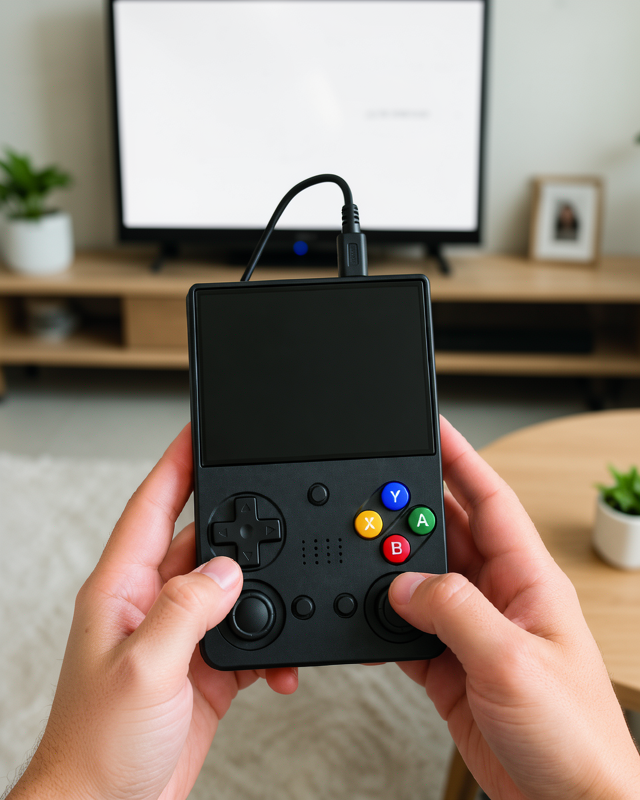 64GB Hafızalı Taşınabilir El Konsolu Çift Analog Joystick Retro Oyun Konsolu